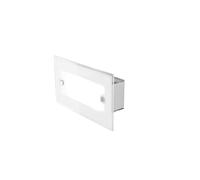 Applique Contemporanea Brick Metallo Bianco Vetro Satinato 1 Luce E27 27Cm