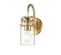 Applique Contemporanea Brinley Acciaio Ottone Spazzolato 1 Luce E27
