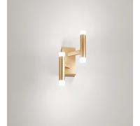 Applique Contemporanea Candles Metallo Oro Spazzolato Acrilico Led 12W 3000K