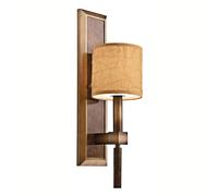 Applique Contemporanea Celestial Acciaio Bronzo Cambridge Legno 1 Luce E14