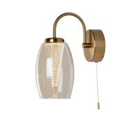 Applique Contemporanea Ciclon Metallo Bronzo Vetro Led 6W 3000K