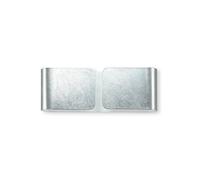 Applique Contemporanea Clip Metallo Argento 2 Luci G9 3W 3000K Luce Calda