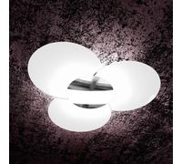 Applique Contemporanea Clover Metallo Cromo Vetro Bianco 6 Luci E27 100Cm [EEK: A++]