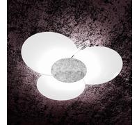 Applique Contemporanea Clover Metallo Foglia Argento 6 Luci E27 100Cm [EEK: A++]