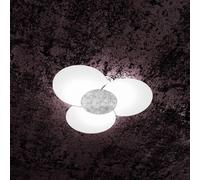 Applique Contemporanea Clover Metallo Foglia Argento 6 Luci E27 70Cm [EEK: A++]