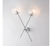 Applique in ferro cromo lucido 2 luci Demetra