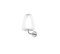 Applique Contemporanea Double Skin Gamma Metallo Cromo Vetro Trasp. 1 Luce E27
