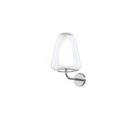 Applique Contemporanea Double Skin Gamma Metallo Cromo Vetro Trasp. 1 Luce E27