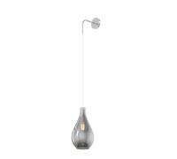 Applique Contemporanea Drop 2.0 Metallo Cromo Vetro Fumè 1 Luce E27 [EEK: A++]