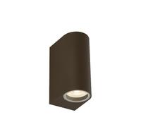 Applique Contemporanea Eiffel Alluminio Marrone Vetro 2 Luci Gu10
