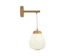 Applique Contemporanea Ella Acciaio Ottone Vetro 1 Luce E14