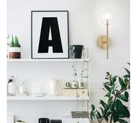 Applique Contemporanea Equinoxe Metallo Ottone 1 Luce 2W 3000K Luce Calda