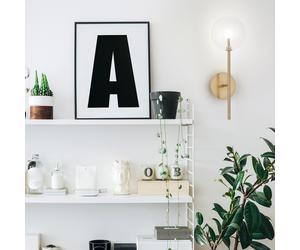 Applique Contemporanea Equinoxe Metallo Ottone 1 Luce 2W 3000K Luce Calda