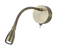 Applique Contemporanea Flexy Acciaio Adjustable Vetro Led 0,8W 6500K