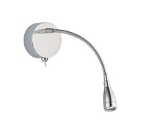 Applique Contemporanea Flexy Acciaio Cromo Vetro Led 0,8W 6500K