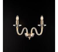 Applique Contemporanea Franz Cristallo Oro 2 Luci E14