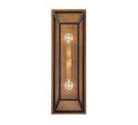 Applique Contemporanea Fu Lighton Ottone Vetro 2 Luci E14