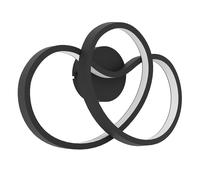 Applique Contemporanea Gianella Alluminio Nero Luce Led Integrato 14,5W