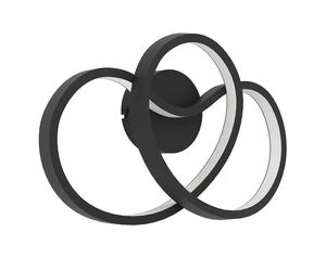 Applique Contemporanea Gianella Alluminio Nero Luce Led Integrato 14,5W