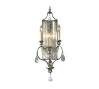Applique Contemporanea Gianna Cristallo Argento Dorato Vetro Oro 3 Luci E14