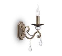 Maytoni Applique classica in metallo con lampadina a fiamma e pendenti in crista [EEK: A++]