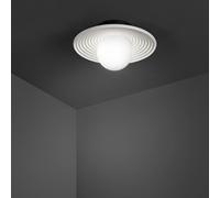 Applique Contemporanea Huevo Metallo Cemento Bianco 1 Luce E27 Ip20
