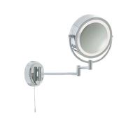 Applique Contemporanea Illuminato Acciaio Cromo Vetro 1 Luce E14