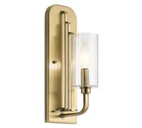 Quintiesse Applique Kimrose Acciaio, ottone spazzolato, vetro 1 luce E14