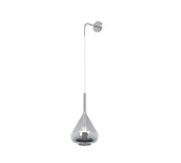 APPLIQUE CROMO 1 LUCE VETRO FUME 1177CR-A-FU