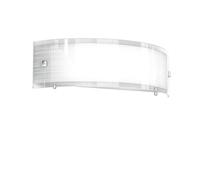 Applique Contemporanea Linear Mad Metallo E Vetro Bianco 2 Luci E27 40Cm