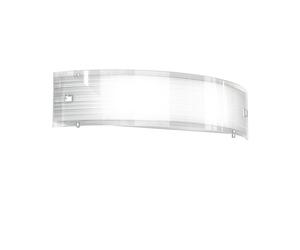 Applique Contemporanea Linear Mad Metallo E Vetro Bianco 2 Luci E27 50Cm