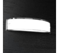 Applique Contemporanea Linear Metallo E Vetro Bianco 2 Luci E27 50Cm