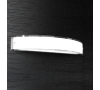 Applique Contemporanea Linear Metallo E Vetro Bianco 3 Luci E27 70Cm