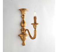 Applique Lucca in Legno Oro Antico 41x13x26 cm, 1xE14 - 42 Watt Max, Oro Antico