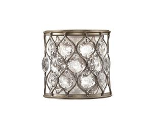 Applique Contemporanea Lucia Acciaio Argento Brunito Cristallo 1 Luce E14