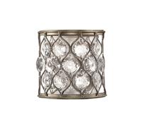 Applique Contemporanea Lucia Acciaio Argento Brunito Cristallo 1 Luce E14 [EEK: A++]