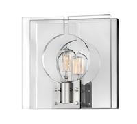 Applique Contemporanea Ludlow Acciaio Nichel Lucido Acrilico 1 Luce E27