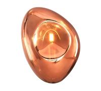 Applique Contemporanea Mabell Metallo Nero 1 Luce Diffusore Vetro Rame