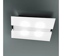 Applique Contemporanea Mad Metallo E Vetro Bianco 4 Luci E27