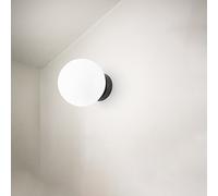 Applique Contemporanea Maga Metallo Nero Vetro 1 Luce G9