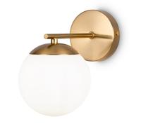 Applique Contemporanea Marble Metallo Ottone 1 Luce Diffusore Bianco [EEK: A++]