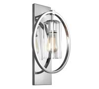 Applique Contemporanea Marlena Acciaio Cromo Lucido 1 Luce E27