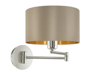Applique Contemporanea Maserlo Acciaio Nichel Satinato 1 Luce E27