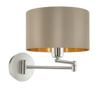 Applique Contemporanea Maserlo Acciaio Nichel Satinato 1 Luce E27