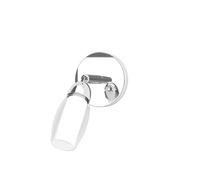 Applique Contemporanea Metallo Cromo Vetro Trasparente 1 Luce G9