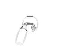 Applique Contemporanea Metallo Cromo Vetro Trasparente 1 Luce G9