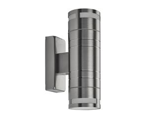 Applique Contemporanea Metro Acciaio Cromo Vetro 2 Luci Gu10 [EEK: A++]