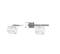 Applique Contemporanea Metropolitan Metallo Cromo Vetro Trasparente 2 Luci G9