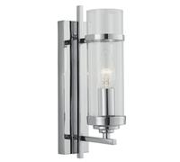 Applique Contemporanea Milo Acciaio Cromo Vetro 1 Luce E14