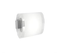 Applique Contemporanea Oval Tube Metallo Cromo Vetro Satinato Trasp 1 Luce G9